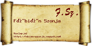 Fábián Szonja névjegykártya