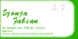 szonja fabian business card