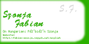 szonja fabian business card